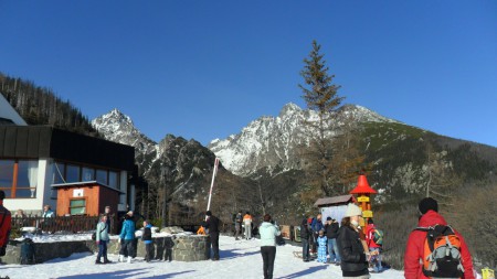 Pohľad z Hrebienka na Tatry